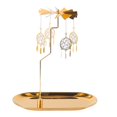 thumbnail image 1 of Portavelas giratorio candeliere de Oro Giratorio Giratorio Titular de lámpara de Té candeliere Decoración , C Fanmusic Portavelas giratorio, 1 of 6