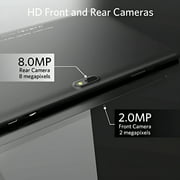 10 Inch Tablet, Google Android 14 Tablet, Quad-Core Processor Tableta Computer with 32GB ROM 6GB RAM 8MP Camera WiFi BT 10.1 in HD Display, 6000mAh Long Battery Life Tablet, Gray