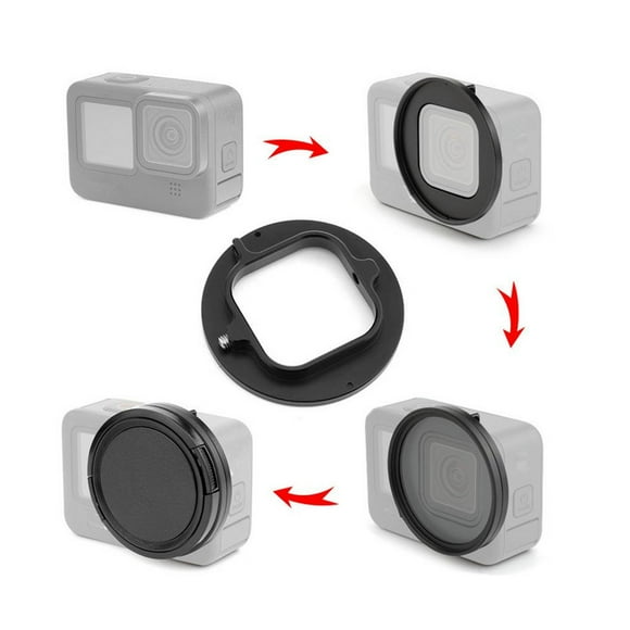 JIAHAOO Aluminum Alloy 52mm UV Filter Adapter for GoPro HERO 9/10 Compact Size for Outdoor Use