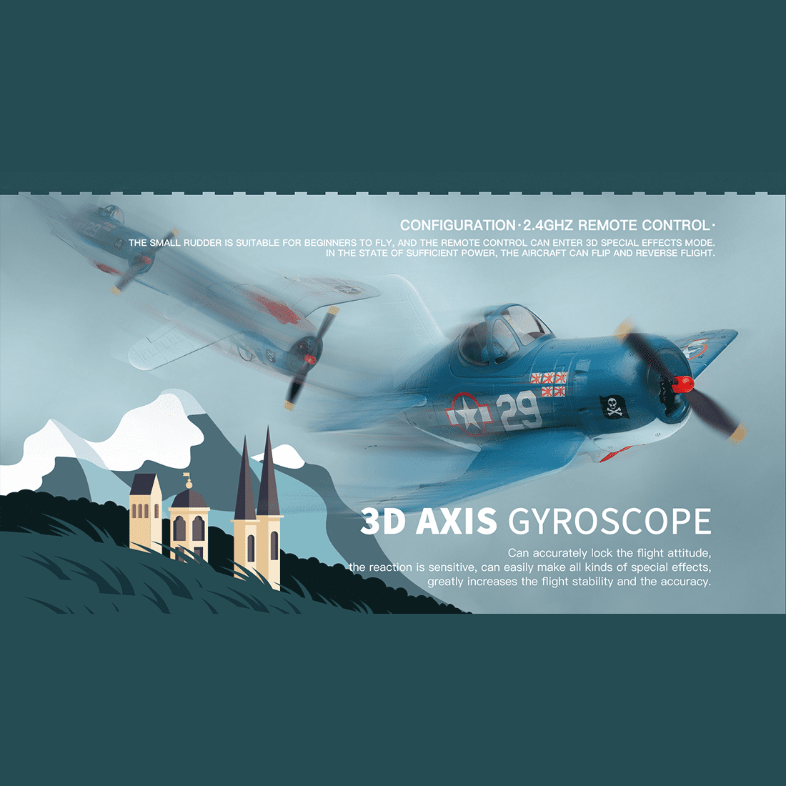 XK A500 3D/6G 2.4G 4CH RC Airplane with 350mm Wingspan and 1020 Coreless Motor EPP Fixed Wing Aircraft RTF Model for Beginner( Blue / A500 )