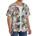 thumbnail image 2 of Goofa Rose Flowers Printed Men's Casual Short-sleeved Shirt,Lightweight Breathable Button-down,Summer Casual men's top,Versatile Fashion shirt-Medium, 2 of 7