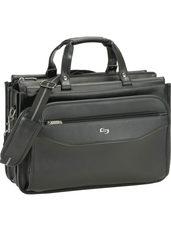 Solo, USLCLS3464, US Luggage Triple Gusset Laptop Briefcase, 1, Black
