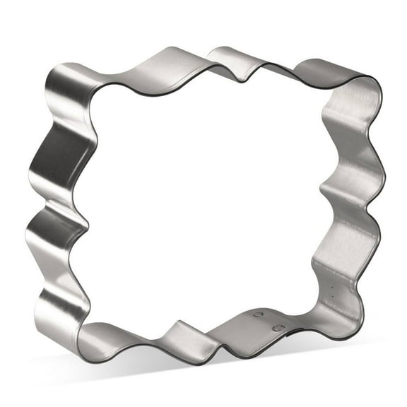 Fancy Rectangle Plaque Cookie Cutter 4 in B1572 - Foose Cookie Cutters - USA Tin Plate Steel