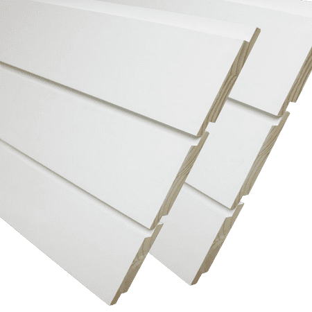 Ship Lap Boards and Siding Kimberly Bay White 0.75 in. x 8 ft. - Box of Six boards 3/4 in. x 5-1/2 in. x 8