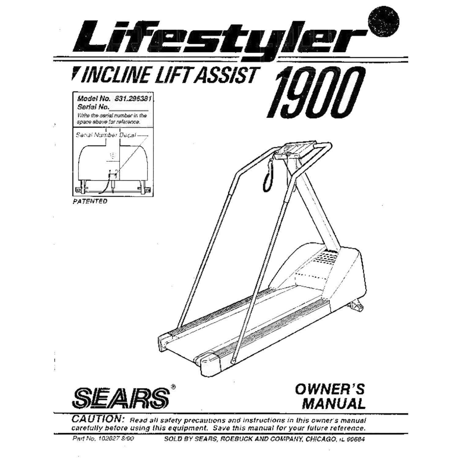 Owners Manual 102627 Works W Life Styler 1900 831.296381