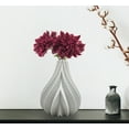 thumbnail image 3 of Bergamo Art 11 Inch Tall Modern White Ceramic Vase in White, 3 of 4