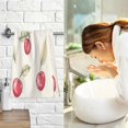 thumbnail image 7 of Yayeee 2 Pack Hand Towels for Bathroom 100% Cotton 16" x 28" Soft Absorbent Kitchen Towel, Red Cherry, 7 of 7