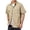 Khaki, variant on Mens Short Sleeve Button Down Shirts Denim Short Sleeve Shirt Men Two Pocket Western Soft Work Casual Denim Shirt