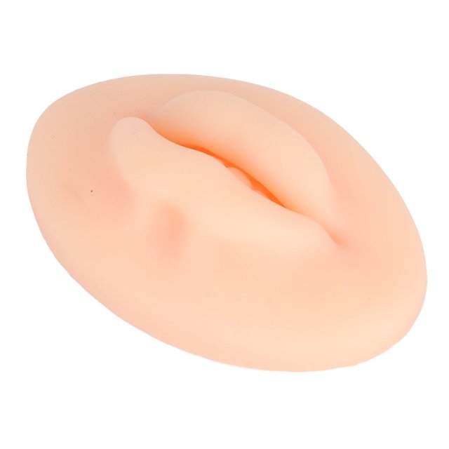 Fake Lips, Semi Permanent Widely Used Soft Practice Silicone Lips Easy To Use For Training Light Skin