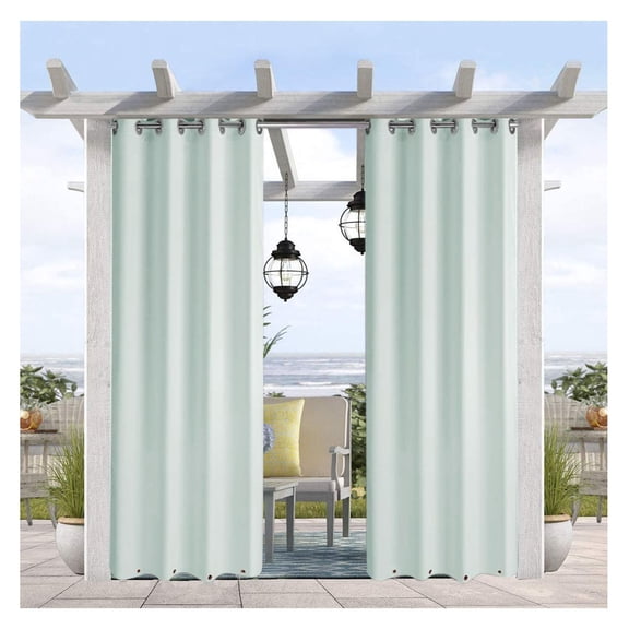 Cream White Outdoor Curtain Panel - 50x120 Inch - Waterproof Patio Curtains with Grommets - Single Panel for Porch, Gazebo, Pergola