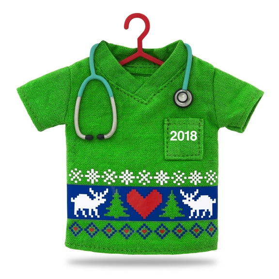 Hallmark Keepsake Christmas Ornament 2018 Year Dated, Happy Holiday Scrubs
