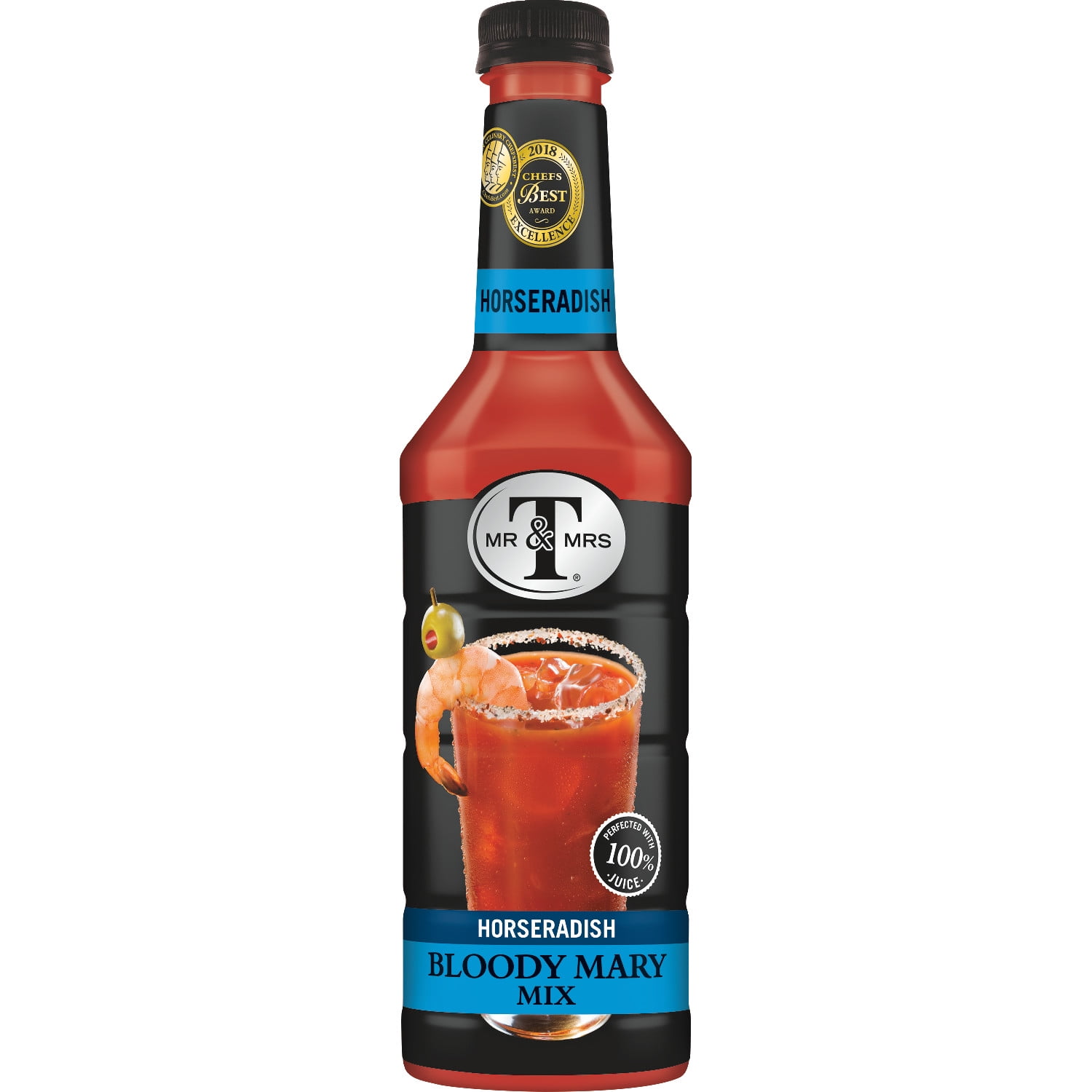 Mr & Mrs T Horseradish Bloody Mary Mix, 1 L Bottle, 1 Count (Pack of 6