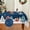 Blue, variant on Yastouay Christmas Tablecloth Snowman Christmas Table Cover Red Rectangle Table Cloth for Xmas Dinner Party Decor, 60" x 84"