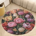 thumbnail image 4 of Boho Vintage Floral Round Rugs -Washable Non-Slip Small Round Area Rug Throw Soft Circle Rugs for Bedroom, Modern Print Indoor Carpet for Entryway Sofa Living Room, 4 of 6