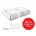 thumbnail image 4 of Luxe Dream Silky White Contoured Pillowcase for Neck and Back Support Pillows, 2 Pc Set by DR. Organizer, 4 of 7