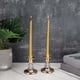 thumbnail image 2 of 2 Candelabros Cónicos de Metal Dorado, Candelabros Cónicos de Latón Vintage, Candelabros de Cristal, Candelabros Elegantes., 2 of 5