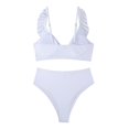 thumbnail image 6 of Afdoent Women's Bikini Sets Women High Waisted Bikini Push Up Two Piece Swimsuits Vintage Retro Ruched High Waist Print Bikini Set Beachwear, 6 of 8