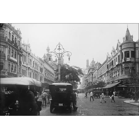 24"x36" Gallery Poster, The leading Ave. of Rio de Janeiro brazil 1900s