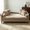 taupe, variant on Shaiaield 75'' Taupe End of Bed Bench with Nailhead Trim,Upholstered Chenille Chaise Lounge With 4 Throw Pillows&2 Bolsters,Plush Lounge Chair For Living Room,Bedroom