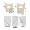 thumbnail image 6 of Beige Boho Floral Kitchen Curtains Sets 36 Inch Length with Valance, Vintage Ethnic Tribe Abstract Art Swag Valances and Tiers Curtain Set Drapes Swag Curtains for Living Room, Bathroom, Bedroom, 6 of 6