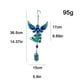thumbnail image 3 of Campana de viento de hierro con adornos de cristal | Artesanía metálica para exteriores, ideal para patios, balcones y porches | Decoración colgante pintada para jardines y patios, 3 of 6