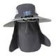 thumbnail image 4 of Sombrero de pescador con ventilador solar para exteriores, transpirable, de ala ancha, cómodo e impermeable. Gris oscuro, 4 of 9