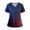 02-Blue, variant on 250 Anniversary USA Medical Scrub Tops for Women - 4th of July Patriotic Soft Stretch Oversized Fit Scrub Shirts with 2 Pockets 02-Deep Red XXL