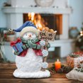 thumbnail image 4 of Navidad iluminada escultura de muñeco de nieve decoraciones de muñeco de nieve de resina favores de fiesta de Navidad JShteea El nuevo, 4 of 9