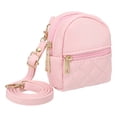 thumbnail image 1 of Bolsa de cosméticos mini mochila linda Uxcell para mujeres, bolsa cruzada de cuero PU con correa rosa oscuro, 1 of 7
