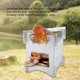 thumbnail image 4 of Estufa de camping plegable, ligera, de leña, de acero inoxidable, de bolsillo (L), 4 of 8