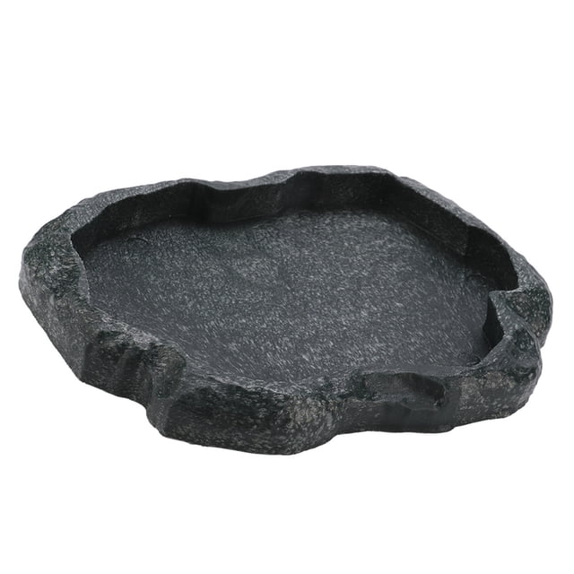 Cuenco de Agua para tortuga, platón de agua para reptiles, comedero para lagartos, cuenco alimento de plato de agua y comida para reptiles duradero de resina para lagoño