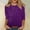 Purple, variant on ShiShine 3/4 Sleeve Sequin Tops for Women Shimmer Embellished Sparkle Glitter Dressy Casual Blouses Trendy Tunic Tshirts