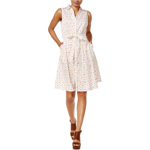 Vestido camisero estampado Maison Jules para mujer blanco XXL