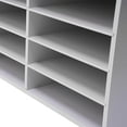 thumbnail image 4 of 12 Compartments Literature Organizer, Countertop Mail Sorter Organizer, Office Classroom Mailbox, Bill Paper Organizer Cabinet for Home, Library, Craft Room (White), 4 of 14