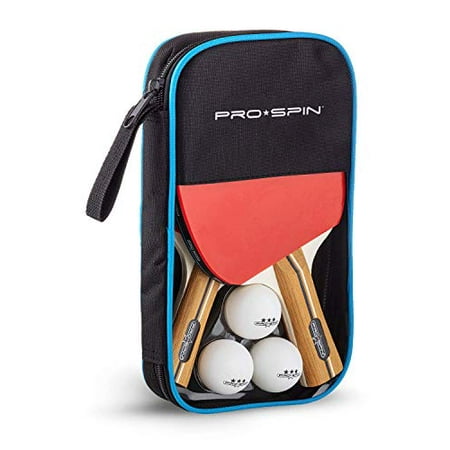 PRO SPIN Ping Pong Paddles - High-Performance 2-Player Set | Premium Table Tennis Paddles, 3-Star Ping Pong Balls, Compact Storage Case | Ping Pong Paddles Set of 4 for Indoor & Outdoor Games