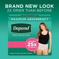 thumbnail image 3 of Depend Fresh Protection Adult Incontinence Underwear for Women (Formerly Depend Fit-Flex), Disposable, Maximum, Extra-Large, Blush, 68 Count, Packaging May Vary, 3 of 8
