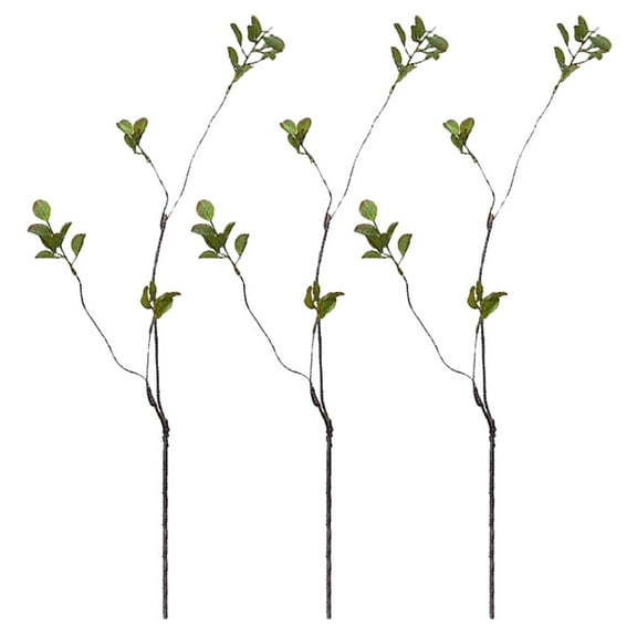 3pcs Artificial Leaves Fake Fall Leaves Stem Thanksgiving Day Home Vase Plant Decor