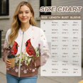 thumbnail image 7 of DISNIMO Northern Cardinal Printed Jackets for Women Floral Printed Sweatshirts Zip Up Outwear Long Sleeve Jackets for Fall Winter, L, 7 of 7