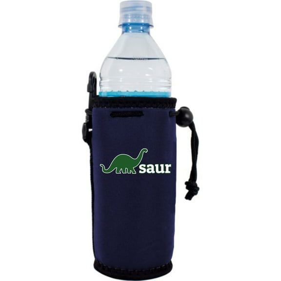 Dino-Saur Neoprene Water Bottle Coolie (Navy)