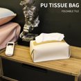 thumbnail image 2 of Rvasteizo Tissue Box Cover, Rectangular Modern Decorative Leather Tissue Box Case Organizer Holder For Vanity Countertop, Night Stands, Livingroom, Office, Car Automotive, 2 of 4