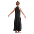 thumbnail image 2 of LiiYii Girls Summer Birthday Jumpsuit for Wedding Pageant Party Ruffle Rompers Flare Bell Bottom Black 10, 2 of 6