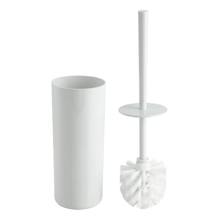 Mainstays Basic Plastic Toilet Bowl Brush Holder Arctic White 