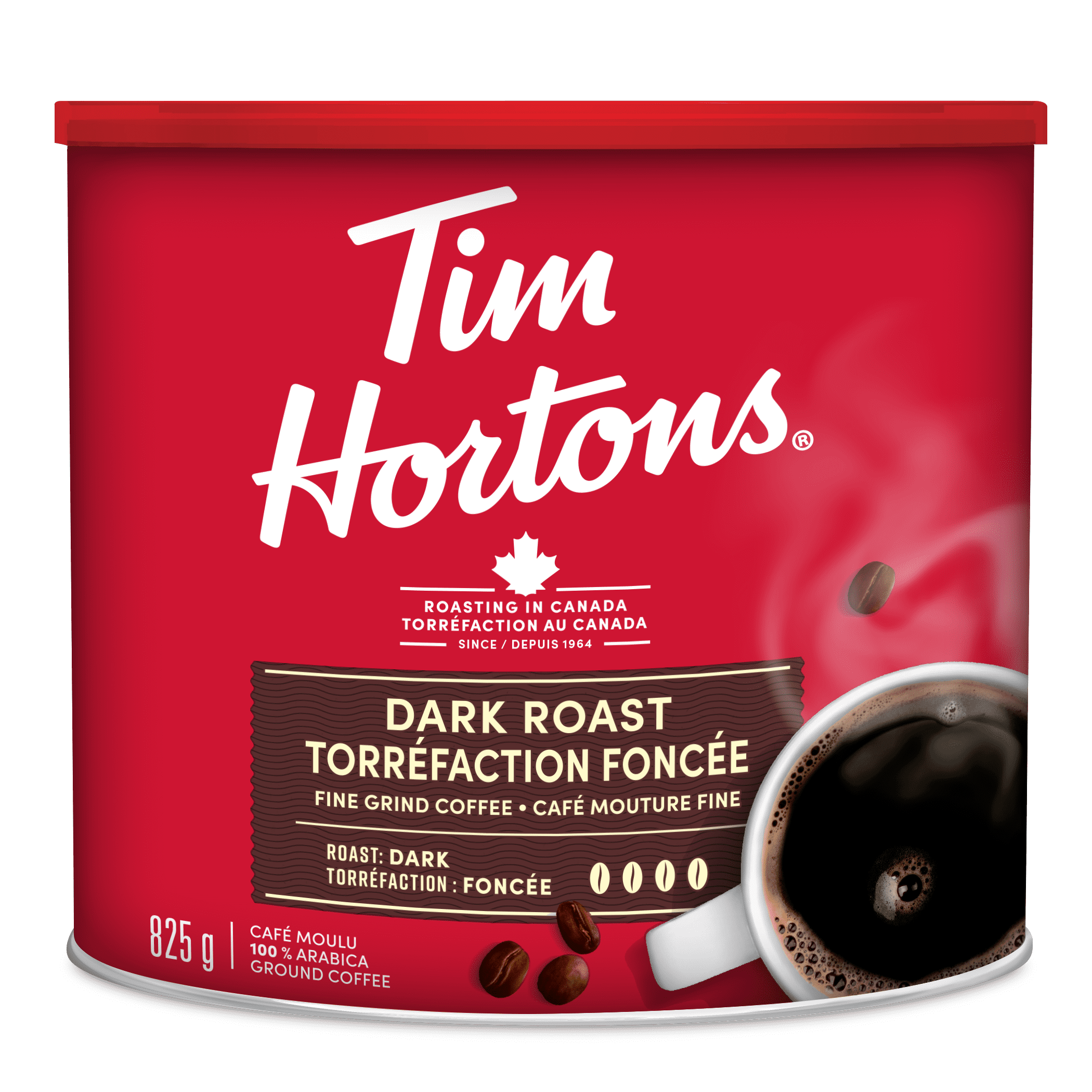 Tim Hortons Dark Roast Fine Grind Coffee 825g, 825 g