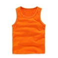 thumbnail image 5 of Splozh Boys Sleeveless Shirt Boys Sleeveless Shirt Undershirts Workout Base Layer Vest Soccer Shirts Casual Athletic Tees 18-24 Months,Orange, 5 of 5