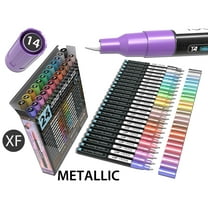 24 Metallic Acrylic Paint Pens Special Color Series Markers 0.7mm (EXTRA FINE)