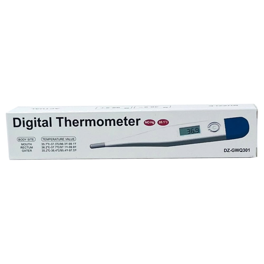 Clinical Digital Thermometer Oral/Rectal/Underarm - Pack of 20