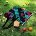 thumbnail image 6 of Colored Grid Geometry Picnic Blanket Waterproof Outdoor Beach Blanket Hand-held Pad Suitable for Travel, Camping, Beach, Family Gatherings, 6 of 8