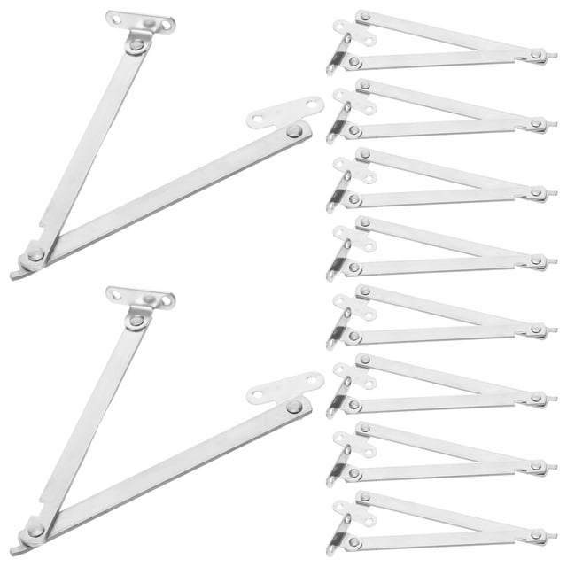 CATIEBYE 10 Pcs Charnière de Support de Couvercle pour Boîte en Bois Acier Inoxydable dans Unité de Rangement