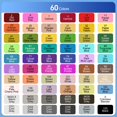 thumbnail image 3 of Juego de rotuladores de alcohol Banral, 60 colores, doble punta, con funda y soportes, 3 of 8