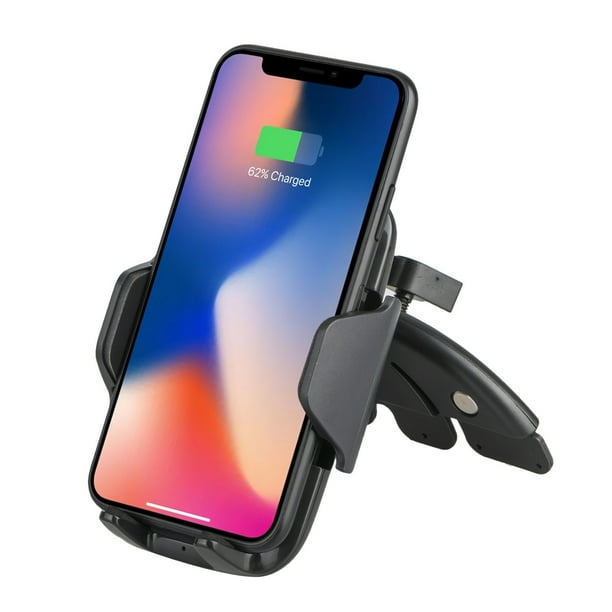 Tsv Fast Qi Wireless Car Charger Cd Slot Mount Holder For Samsung S10 S9 Plus Iphone 11 11 Pro Xs X 8 Walmart Com Walmart Com